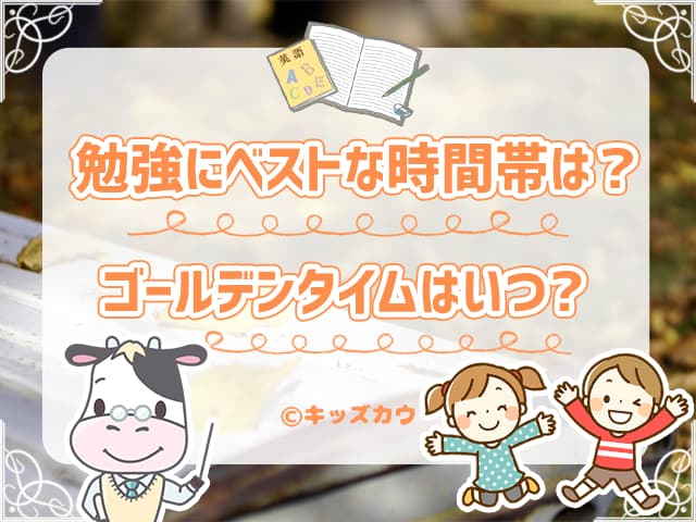 勉強にベストな時間帯は？小学生の勉強ゴールデンタイムはいつ？